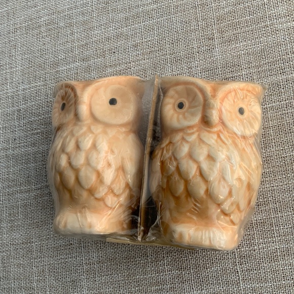 Vintage Ceramic Owl Salt-Pepper Shaker Set - Picture 4 of 4